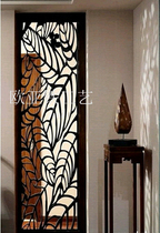 Creative wrought iron carved porch partition screen baking paint iron plate partition through board living room hotel can be customized