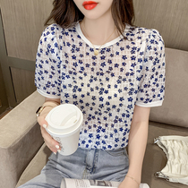 Short sleeve T-shirt female design sense niche summer 2021 new foreign style loose base shirt slim short top