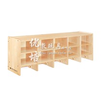 10-grid wall-mounted cabinet North American maple birch multi-layer UFC toddler early childhood schoolbag cabinet bench locker