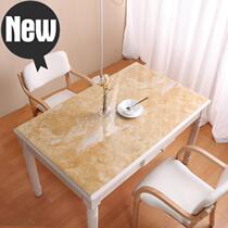 Soft glass dining tablecloth imitation m marble table mat Crystal Board marble tablecloth pvc European rectangular rock