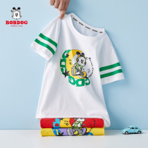 Babu Bean Boy Short Sleeve T-shirt 2022 Summer New Tide Children Half Sleeve Summer Clothing Cartoon Pure Cotton Boy Child Clothing