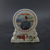 Cultural Revolution porcelain gold Mao Zedong ornaments antiques antiques 90s Chairman Mao Zhang