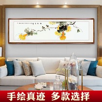 New Chinese gourd Chinese painting pure hand-painted authentic flower and bird painting living room decoration painting Wufu Linmen bedroom bedside painting