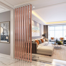 Stainless steel screen partition modern simple living room Nordic column bedroom entrance home European design wall vertical strip