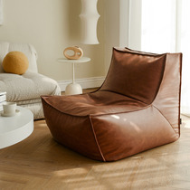 MRLAZY Lazy Sen Light Luxury Single Sofa Comfort Nordic Technology Cloth Balcony Lounge Chair Lazy High Back Leather