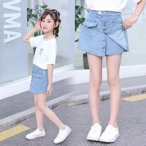 Girl pants skirt slim fit 2022 new 7 Summer fit 6 jeans Outer wear ten-year-old girl Summer 8 Childrens pants 9