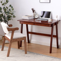 High-end solid wood computer desk Nordic wood color home student writing bedroom learning table simple office table