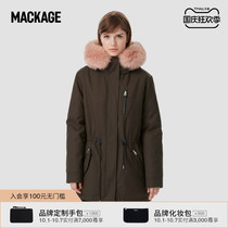 MACKAGE ladies CHARA fur collar down jacket Pike coat hooded casual coat counter