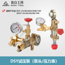 DSY portable electric pressure test pump pressure gauge copper head pump body inlet pipe large gasket gasket check valve water outlet