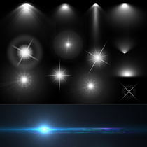 PSD late Halo material effect diagram design ps downlight Halo indoor and outdoor night scene lighting Spotlight lighting