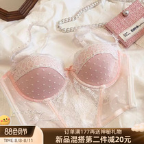 Sexy wave point mesh of the piece of pure soft steel ring thin gathering of bras and lengthening bras and bras