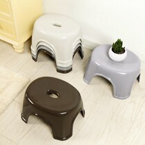 Stool thickened plastic coffee table stool Childrens low stool Adult small bench round stool footstool chair Shoe stool chair