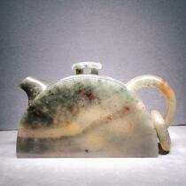 Guilin new Yulong wins chicken blood stone jade carving half moon pot teapot Pot Pot Power Week factory direct sales