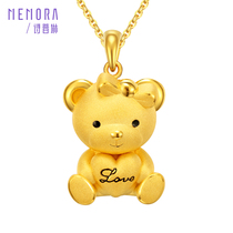 Shiplin Jewelry Wish Bear series gold pendant Womens foot gold bear pendant HP246101