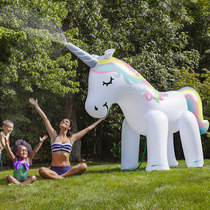 Inflatable water spray unicorn outdoor water ball spray beach ball lawn play childrens toys outdoor play water