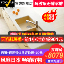 Japan TOCLAS kitchen household sink single and double groove package Seamless connection all-in-one W series