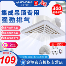 Jinling integrated ceiling exhaust fan 30x30 aluminum gusset ceiling bathroom exhaust fan ventilation fan 10 inch ceiling