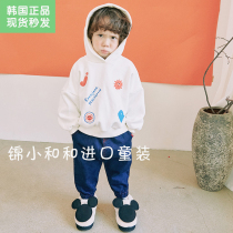 Now Jin Xiaohe and RoanJane Korean childrens clothing Childrens thin velvet sweater Girls hooded 2020 autumn and winter tops