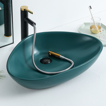 Black ceramic triangle upper basin creative wash basin washbasin washbasin Hotel Hotel homestay home sink Nordic Europe