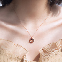 Necklace female silver inlaid Swarovski zirconium tide simple choker niche brand temperament Net red pendant