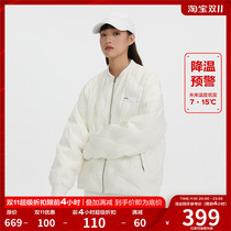 FPA baseball embossed short down jacket Guochao brand couple wear winter thickening loose cold-proof warm jacket men