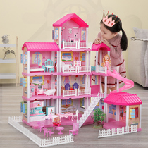 Sugar Rice Princess House girl house toy Simulation Princess Castle set Model Villa Children birthday gift