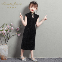 Children baby little virgin girl Cheongsam dress Zhongda virgin girl Retro spring and Autumn Cheongsam foreign style Chinese style summer