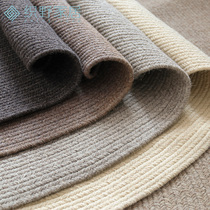 Hand-woven carpet wool living room sofa solid color simple Nordic bedroom bedside blanket oval floor mat can be customized