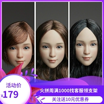 QI AN toys DR-007 1 6 scale female head carving 3 hair styles available IN stock