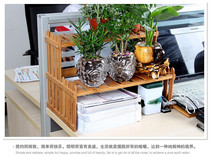 Nanzhu desktop fleshy small flower stand office window sill frame table mini shelf solid wood mini potted rack