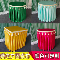 New wedding props champagne tower Candlestick tablecloth small round table square table wedding folding table activity folding small table