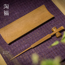 Taofu bamboo three-piece Tea Tea Needle tea pillow kung fu tea set accessories tea table tea tray zero with tea making tools