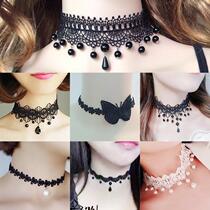 Hidden Larynx Necklace Necklace Pseudo lady Supplies male cos womens clothing gags suit lace neck band cd Changed Adornment