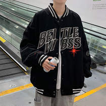 Tide brand ins coat mens spring and autumn American retro sports baseball uniform Hong Kong wind loose Street bombing Street jacket