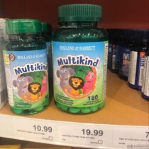 HollandBarrett Little Lions Childrens Compound Vitamin Fruit Extract Gummy Calcium Vitamin 180