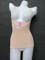01 Nylon Mesh Pure Cotton Shaping Top Ladies Slimming Body Contour Tunic Vest Comfortable Breathable Underwear Women