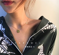 Sexy necklace Female ins tide net red retro necklace Female short clavicle chain Korean temperament simple titanium steel pendant