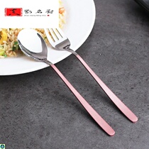 M Han Style Meal Spoon Stainless Steel Spoon Thickened Long Handle Creative Home Children Small Spoon Adult Soup Spoon Dinner Spoon