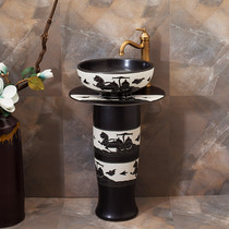 Ceramic integrated column basin small family type washbasin floor type upright table basin Wash Basin Balcony Wash basin 18
