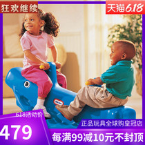  American little Tektronix whale seesaw crocodile childrens double rocking horse toy baby kindergarten three-person forsythia board