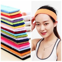 Unisex sports hair band wide yoga fitness sweat-absorbing headscarf Running Feather tennis hair band