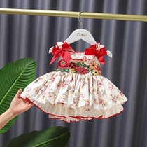South Korean female baby Summer Loretta princess dress child girls birthday gown dress with dress baby dress