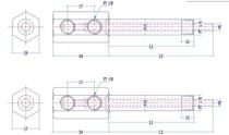 Cold water pipe pipe double point mold water cooling casting mold pipe point water pipe cooling integrated transportation hole