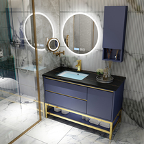 Bathroom cabinet combination Intelligent mirror rock plate Wash face wash face basin cabinet Modern simple bathroom bathroom sink