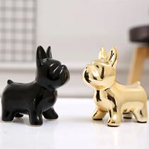 ins Nordic style home Creative Golden puppy fashion ornaments coffee table model room decorations childrens piggy bank