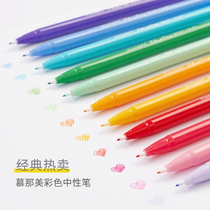  Japanese and Korean stationery Munami 3000 color gel pen watercolor pen Water-based pen Fiber water pen Student supplies