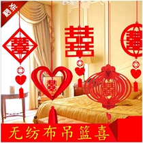 Wedding decoration pull flower basket large multi-style non-woven hanging basket felt Basket Supply