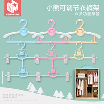 Childrens clothes rack clip retractable child baby clothes rack Household baby clothes rack Newborn hanger