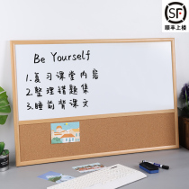 2 3 Wood Frame Whiteboard Cork Composition Hanging Home Message Board Magnetic Small Whiteboard Photo Board Cafe