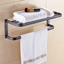 Black antique All copper antique bathroom towel rack Household bathroom towel rack Hotel towel rack Towel bar